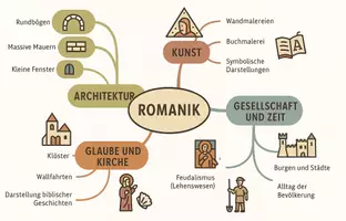 Vorschau - Arbeitsblätter - Arbeitsblätter zum Thema "Romanik" + Lösung & MP3 + Mindmap + Infografik - Seite 2
