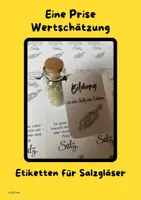 Vorschau - Mal- und Bastelvorlagen - Eine Prise Wertschätzung – Etiketten für Salz - Deckblatt