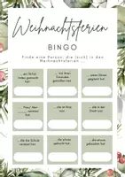 Vorschau - Quiz - Ferienbingo (für alle Klassenstufen geeignet) - Seite 1