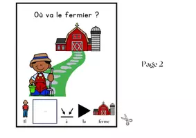Aperçu - Feuilles d'exercices - Livre Adapté en CAA, Mot de base Aller , "Au travail !" - Page 3
