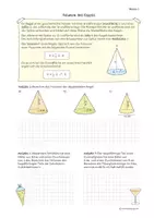 Vorschau - Arbeitsblätter - Volumen von KEGELN - (Mathematik-Arbeitsblatt) - Seite 1