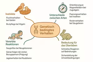 Vorschau - Arbeitsblätter - Arbeitsblatt "Genetisch bedingtes Verhalten" + interaktive Lösung & MP3 + Mindmap - Seite 1