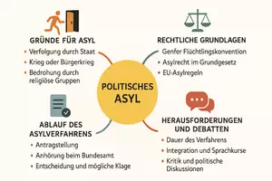Vorschau - Arbeitsblätter - Arbeitsblätter zum Thema "Politisches Asyl" + Lösung & MP3 + Mindmap + Infografik - Seite 2