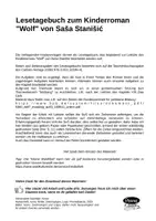 Vorschau - Arbeitsblätter - Lesetagebuch mit vielfältigen Aufgaben zum Roman "Wolf" von Saša Stanišić; Klasse 5-7 - Seite 1