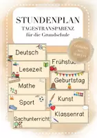 Vorschau - Präsentationen/Tafelbilder - Tagestransparenz/Stundenplan für die Grundschule - Deckblatt