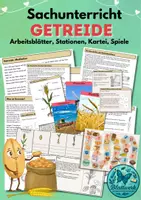 Vorschau - Arbeitsblätter - Getreide im Sachunterricht: Pflanze, Anbau, Geschichte, Unterrichtseinheit - Deckblatt