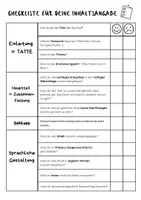 Vorschau - Arbeitsblätter - Checkliste, Merkblatt & Schreibplan Inhaltsangabe - Deckblatt