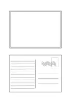 Aperçu - Fiches - Postcard Template for Writing and Drawing / Modèle de carte postale - Page 1