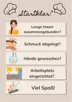 Vorschau - Poster - Start in der Küche - Hygieneregeln - Deckblatt