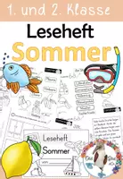 Vorschau - Arbeitsblätter - Lesen im Sommer - Minileseheft für die 1. und 2. Klasse - Deckblatt