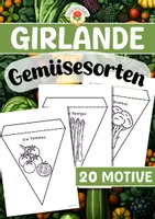 Vorschau - Mal- und Bastelvorlagen - Girlande - Gemüsesorten - Deckblatt