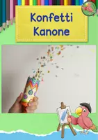 Vorschau - Mal- und Bastelvorlagen - Kunst Fasching, Bastle eine Konfetti-Kanone, Grundschule - Deckblatt
