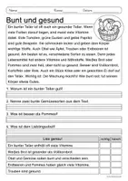 Vorschau - Arbeitsblätter - Lesen & Verstehen - Gesunde Ernährung (Klasse 1-2) - Seite 2