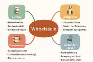 Vorschau - Arbeitsblätter - Arbeitsblatt "Wirbelsäule" + Onlineübung & MP3 + Mindmap + Infografik - Seite 3