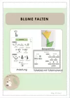 Vorschau - Bildkarten - Blume falten - Deckblatt