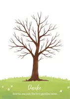 Vorschau - Mal- und Bastelvorlagen - Abschiedsgeschenk Baum Fingerabdrücke - Seite 2