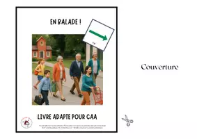 Aperçu - Feuilles d'exercices - Livre Adapté en CAA, Mot de base Aller , En balade ! - Page de couverture