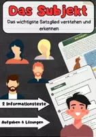 Vorschau - Arbeitsblätter - Das Subjekt bestimmen und erkennen lernen - Deckblatt