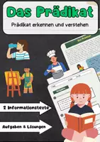 Vorschau - Arbeitsblätter - Das Prädikat erkennen verstehen - Satzglieder Deutsch - Deckblatt