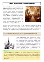 Vorschau - Arbeitsblätter - Missionar Paulus Christentum: Bekehrung, Missionsreisen, Briefe - Seite 3