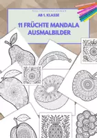 Vorschau - Arbeitsblätter - Früchte Mandalas – 11 Ausmalbilder mit einfachen Mustern - Deckblatt
