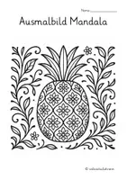 Vorschau - Arbeitsblätter - Früchte Mandalas – 11 Ausmalbilder mit einfachen Mustern - Seite 1