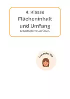 Vorschau - Arbeitsblätter - Flächeninhalt und Umfang - Deckblatt