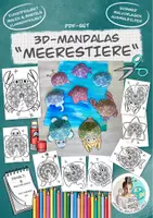 Vorschau - Mal- und Bastelvorlagen - Ausmalbilder Bastelvorlage 3D-Mandalas "Meerestiere" - Deckblatt