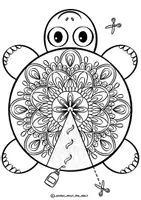 Vorschau - Mal- und Bastelvorlagen - Ausmalbilder Bastelvorlage 3D-Mandalas "Meerestiere" - Seite 2