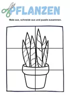 Vorschau - Mal- und Bastelvorlagen - Schneiden, Puzzeln und Anmalen Thema Pflanzen (basteln) - Seite 3