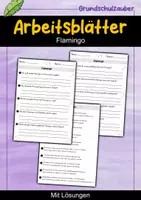 Vorschau - Arbeitsblätter - Flamingo MEGABUNDLE - Wissenskartei, Lückentext, Steckbrief, Suchsel, Quizkarten - Seite 1