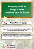 Vorschau - Text - Bewegungsgeschichte Biologie - wirbelloses Tier Ameise - Deckblatt