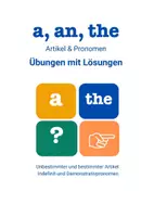 Vorschau - Arbeitsblätter - Englische Artikel und Pronomen_ Übungen und Erklärungen - Deckblatt