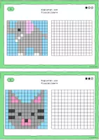 Vorschau - Arbeitsblätter - Pixel Art - Kopieren von Pixelbildern (TIERE) - Informatische Bildung im Kunstunterricht - Seite 2