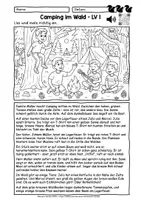 Vorschau - Arbeitsblätter - Lesen Hören Malen Sommer Camping im Wald - Seite 2