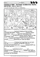Vorschau - Arbeitsblätter - Lesen Hören Malen Sommer Camping im Wald - Seite 3