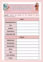Vorschau - Arbeitsblätter - Personenbeschreibung - Seite 1