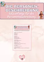 Vorschau - Arbeitsblätter - Personenbeschreibung - Deckblatt