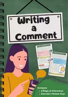 Vorschau - Arbeitsblätter - Writing a Social Media Comment: Structure, Language, Examples, Arguments - Deckblatt