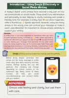 Vorschau - Arbeitsblätter - Using Emojis Effectively in Social Media Writing - Seite 1