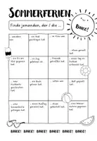 Vorschau - Arbeitsblätter - Sommerferienbingo – Gesprächsanlass für den ersten Schultag (4. - 5. Klasse) - Seite 1
