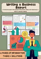Vorschau - Arbeitsblätter - Writing a Business Report: Structure, Tone, Sections - Deckblatt
