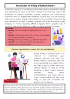 Vorschau - Arbeitsblätter - Writing a Business Report: Structure, Tone, Sections - Seite 1