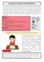 Vorschau - Arbeitsblätter - How to Write a Professional Resume - Seite 1