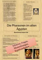 Vorschau - Arbeitsblätter - Pharaonen im alten Ägypten - Deckblatt