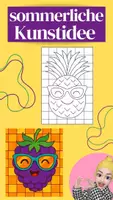 Vorschau - Mal- und Bastelvorlagen - Obst im trendigen Sommerdesign - Vorlagen zum Gestalten - Deckblatt