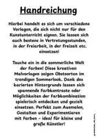 Vorschau - Mal- und Bastelvorlagen - Obst im trendigen Sommerdesign - Vorlagen zum Gestalten - Seite 1