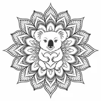 Vorschau - Anderer Materialtyp - 3 verschiedene Mandalas mit süssen Koalas (Ausmalbilder) - Seite 2