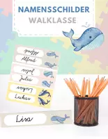 Vorschau - Mal- und Bastelvorlagen - Namensschilder für die Walklasse - Deckblatt