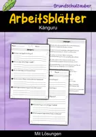 Vorschau - Arbeitsblätter - Känguru MEGABUNDLE - Wissenskartei, Lückentext, Steckbrief, Suchsel, Quizkarten - Seite 1